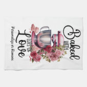 keuken blender roze rozen gebakken met liefde theedoek (Horizontaal)