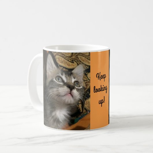 Keuken: "Blijf op de hoogte!" Mok (Voorkant links)