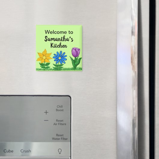 Keuken Bloementuin Gepersonaliseerde Naam Magneten (Insitu (Koelkast))