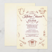 keuken bruids doucheuitnodiging kaart (Voorkant / Achterkant)