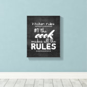Keuken Canvas Wall Art humor Quote grijs en wit (Insitu (Houten vloer))