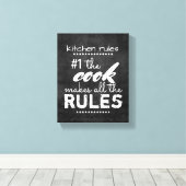 Keuken Canvas Wall Art humor Quote grijs en wit Afdruk (Insitu (Houten vloer))