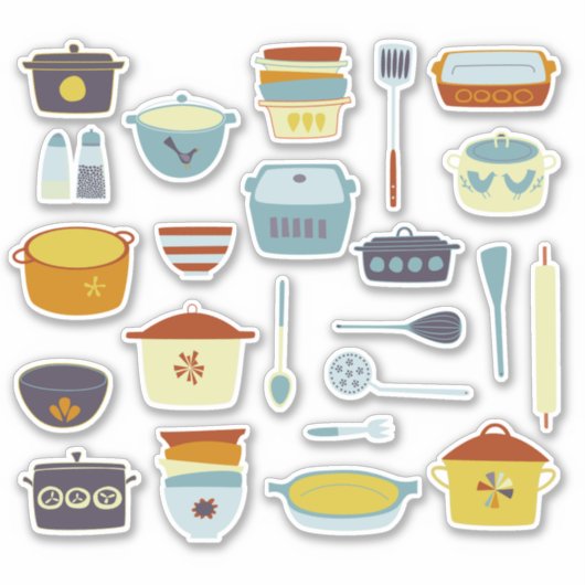 Keuken Casserole Sticker (Voorkant)