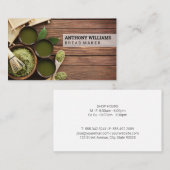 Keuken | Chef | Hout | gereedschap Visitekaartje (Voorkant / Achterkant)