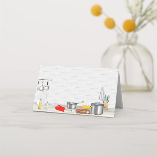 Keuken chef-kok Kookfeest Plaatskaartje (Voorkant)