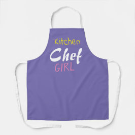 Keuken chef meisje schort