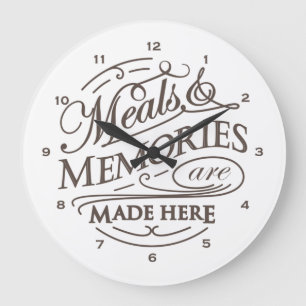  keuken, citaat Acrylwandklok Grote Klok