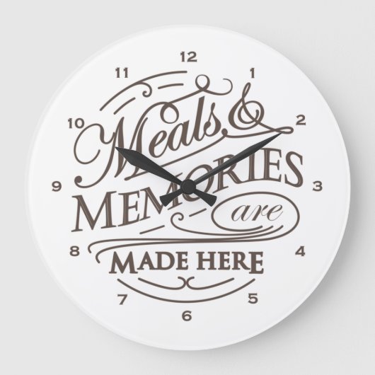 keuken, citaat Acrylwandklok Grote Klok (Voorkant)