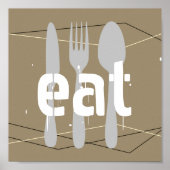keuken citaat poster eet woordkunst (Voorkant)