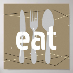 keuken citaat poster eet woordkunst