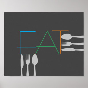keuken citaat woord kunst moderne stijl poster