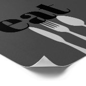 keuken citaat woord kunst moderne stijl poster (Hoek)