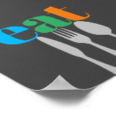 keuken citaat woord kunst moderne stijl poster (Hoek)