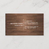 Keuken Collage in Faux Gold en Woodgrain Visitekaartje (Achterkant)