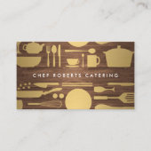 Keuken Collage in Faux Gold en Woodgrain Visitekaartje (Voorkant)