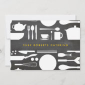 Keuken Collage op Chalkboard Achtergrond Notecard Notitiekaartje (Voorkant)