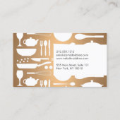 Keuken Collage op Faux koper voor Chef, Catering Visitekaartje (Achterkant)