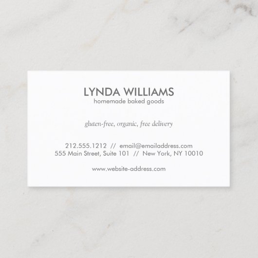 Keuken Collage op Tan met Grijze Logo Visitekaartje (Achterkant)