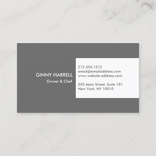 Keuken Collage op wit Visitekaartje (Achterkant)