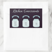 Keuken conversies recept meting Briefkaart Rechthoekige Sticker (Tas)