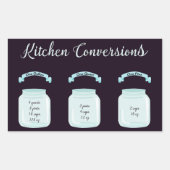 Keuken conversies recept meting Briefkaart Rechthoekige Sticker (Voorkant)