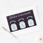 Keuken conversies recept meting Briefkaart Rechthoekige Sticker (Envelop)