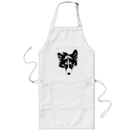 keuken corgi vrolijkheid lang schort (Voorkant)