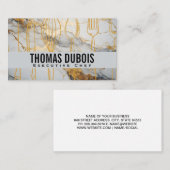 Keuken Culinair gereedschap | Marmer Visitekaartje (Voorkant / Achterkant)