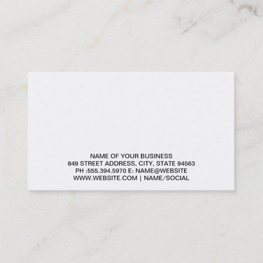 Keuken Culinair gereedschap Visitekaartje (Achterkant)