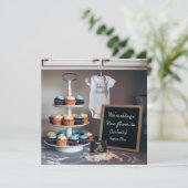  keuken Cupcake zwangerschapsaankondiging Kaart (Staand voorkant)