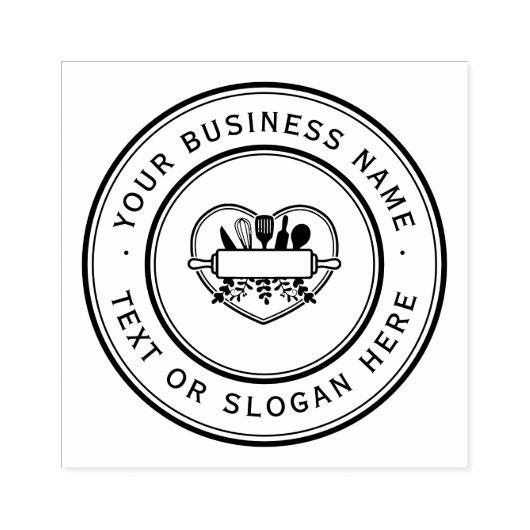 KEUKEN Custom Business Logo Groot Rubberstempel (Afrduk)