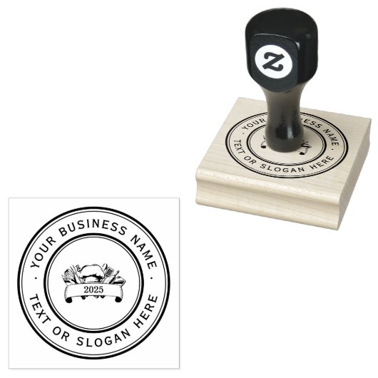 KEUKEN Custom Business Logo Groot Rubberstempel (Gestempeld)