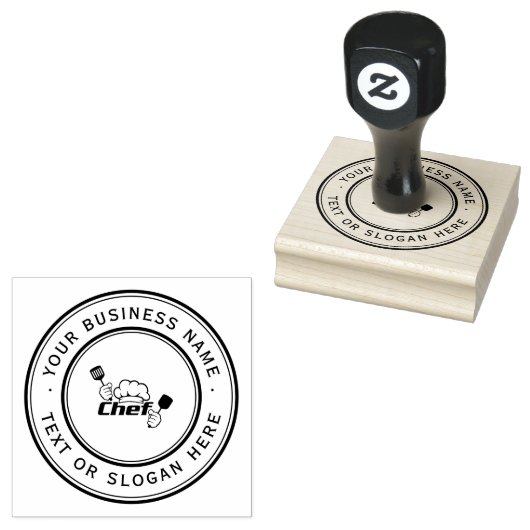 KEUKEN Custom Business Logo Groot Rubberstempel (Gestempeld)
