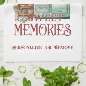  keuken decor bakken zoete herinneringen theedoek (Gevouwen)