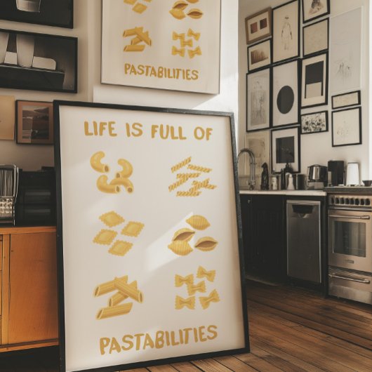 Keuken Decor Grappige Pasta Muurkunst Poster