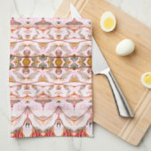 Keuken Decor in Red Rose en Blauwgroen Theedoek (Quarter Fold)