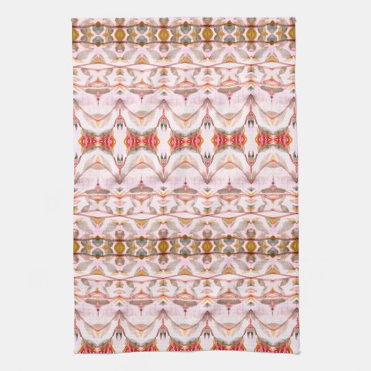 Keuken Decor in Red Rose en Blauwgroen Theedoek (Verticaal)