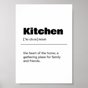 Keuken Definitie Muur Art Print