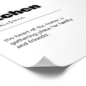 Keuken Definitie Muur Art Print (Hoek)