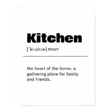 Keuken Definitie Muur Art Print