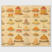 keuken dessert illustratiekaart cadeaupapier (Vlak)