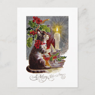 Keuken die een kaars uitpakken briefkaart