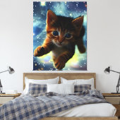 Keuken die in de ruimte lopen canvas afdruk (Insitu (Slaapkamer))