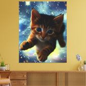 Keuken die in de ruimte lopen canvas afdruk (Insitu (Woonkamer))