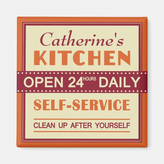 Keuken - douanenaam - magneet (Voorkant)