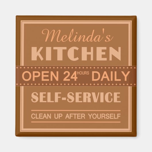 Keuken - douanenaam - magneet (Voorkant)