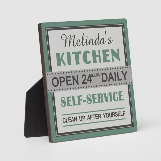 Keuken - douanenaam - plaque fotoplaat (Voorkant)