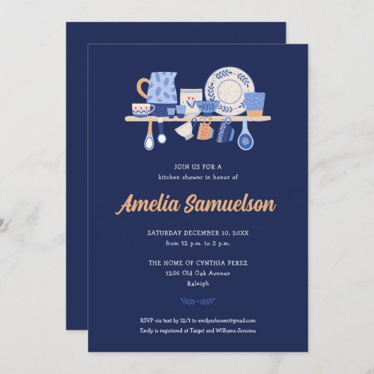 Keuken douche kaart (Voorkant / Achterkant)