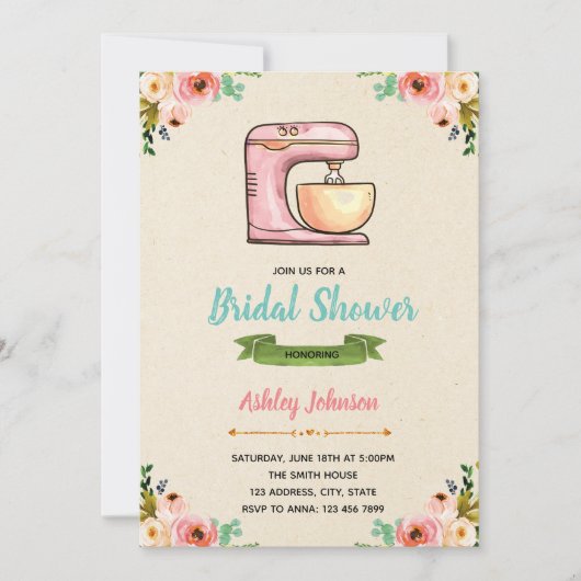 Keuken douche party uitnodigingskaart kaart (Voorkant)