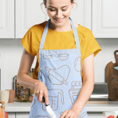 Keuken Eetkok Kookgerei Bakker Blauw Schort